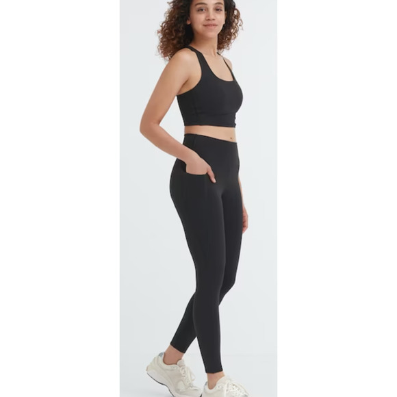 Uniqlo Womens Size XS Black‎ Airism Leggings UV Protection Cool Touch - Picture 1 of 7
